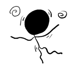 W's world-Black dot sticker #15880925