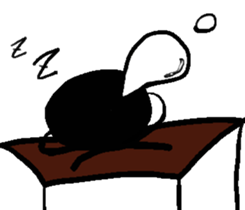 W's world-Black dot sticker #15880930