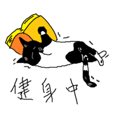 Sesame cat's melancholy time sticker #15881923