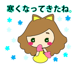 small girl (winter phrase) sticker #15881934