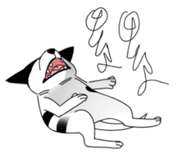 Greedy Dog - BIG Flower sticker #15881987