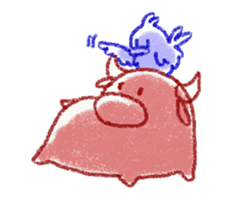 red bull and grean cat and blue bird,3rd sticker #15883362