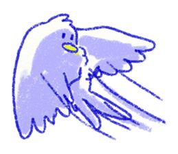 red bull and grean cat and blue bird,3rd sticker #15883366