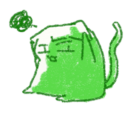 red bull and grean cat and blue bird,3rd sticker #15883382