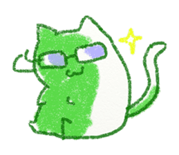 red bull and grean cat and blue bird,3rd sticker #15883385