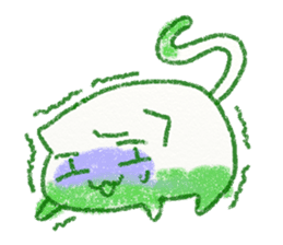 red bull and grean cat and blue bird,3rd sticker #15883387