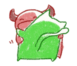 red bull and grean cat and blue bird,3rd sticker #15883390