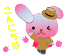 Rabbit and bear daily(Tulip) sticker #15885914