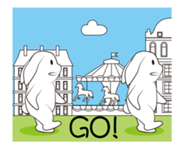 The daily routine of rabbits - 2 sticker #15886067