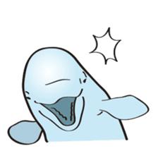 cute beluga whale sticker #15886539