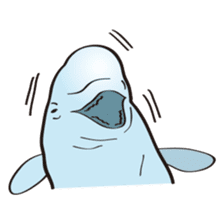 cute beluga whale sticker #15886544