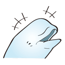 cute beluga whale sticker #15886545