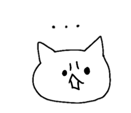 A cat whose hands are growing frequently sticker #15886957