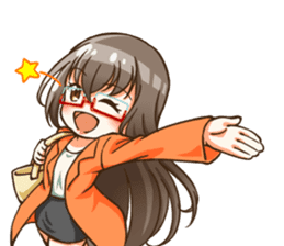 Utamaro and Ms.Ichikawa2 sticker #15888964