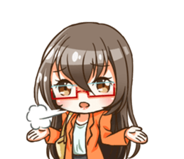 Utamaro and Ms.Ichikawa2 sticker #15888965