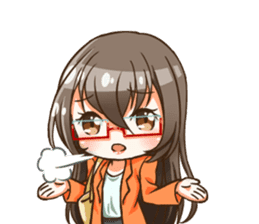 Utamaro and Ms.Ichikawa2 sticker #15888965