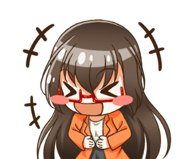 Utamaro and Ms.Ichikawa2 sticker #15888970