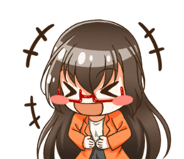 Utamaro and Ms.Ichikawa2 sticker #15888970