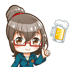 Utamaro and Ms.Ichikawa2 sticker #15888972