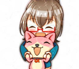 Utamaro and Ms.Ichikawa2 sticker #15888977