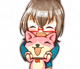 Utamaro and Ms.Ichikawa2 sticker #15888977