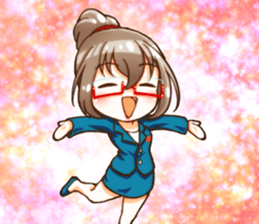 Utamaro and Ms.Ichikawa2 sticker #15888979