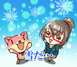 Utamaro and Ms.Ichikawa2 sticker #15888981