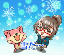 Utamaro and Ms.Ichikawa2 sticker #15888981