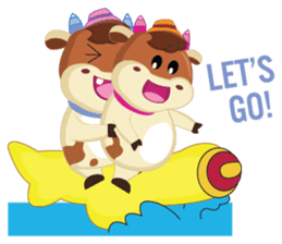 Little Cute Pink Couple on Picnic sticker #15890266