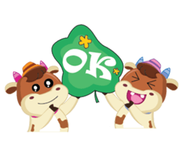 Little Cute Pink Couple on Picnic sticker #15890267