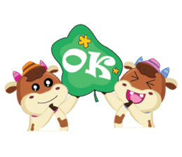 Little Cute Pink Couple on Picnic sticker #15890267