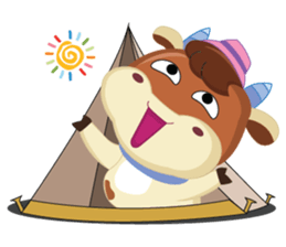 Little Cute Pink Couple on Picnic sticker #15890268