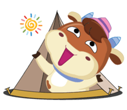 Little Cute Pink Couple on Picnic sticker #15890268