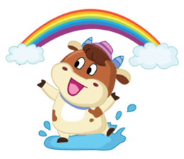 Little Cute Pink Couple on Picnic sticker #15890276