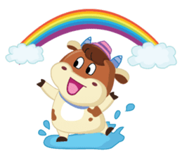 Little Cute Pink Couple on Picnic sticker #15890276