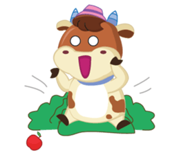 Little Cute Pink Couple on Picnic sticker #15890277