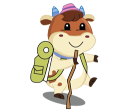 Little Cute Pink Couple on Picnic sticker #15890280