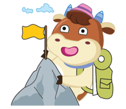 Little Cute Pink Couple on Picnic sticker #15890281