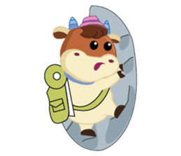 Little Cute Pink Couple on Picnic sticker #15890282