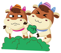 Little Cute Pink Couple on Picnic sticker #15890285