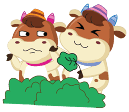 Little Cute Pink Couple on Picnic sticker #15890285