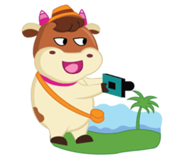 Little Cute Pink Couple on Picnic sticker #15890289