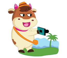 Little Cute Pink Couple on Picnic sticker #15890289