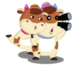 Little Cute Pink Couple on Picnic sticker #15890290