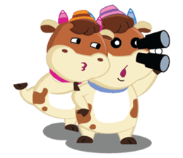 Little Cute Pink Couple on Picnic sticker #15890290