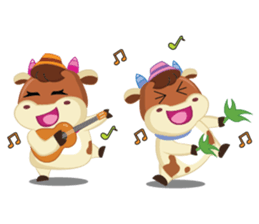 Little Cute Pink Couple on Picnic sticker #15890291