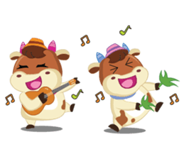 Little Cute Pink Couple on Picnic sticker #15890291