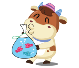 Little Cute Pink Couple on Picnic sticker #15890296