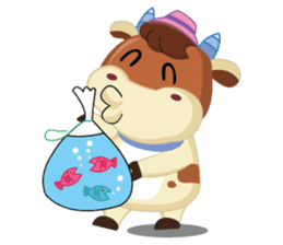 Little Cute Pink Couple on Picnic sticker #15890296