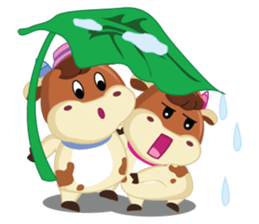 Little Cute Pink Couple on Picnic sticker #15890297